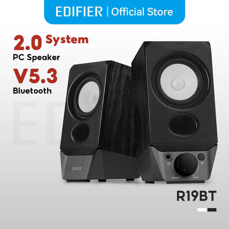 Edifier R19BT คอมพิวเตอร์ Bluetooth 5.3 ซับวูฟเฟอร์ Hi-Fi สเตอริโอ การ์ดเสียงในตัว ลําโพงแล็ปท็อป เช