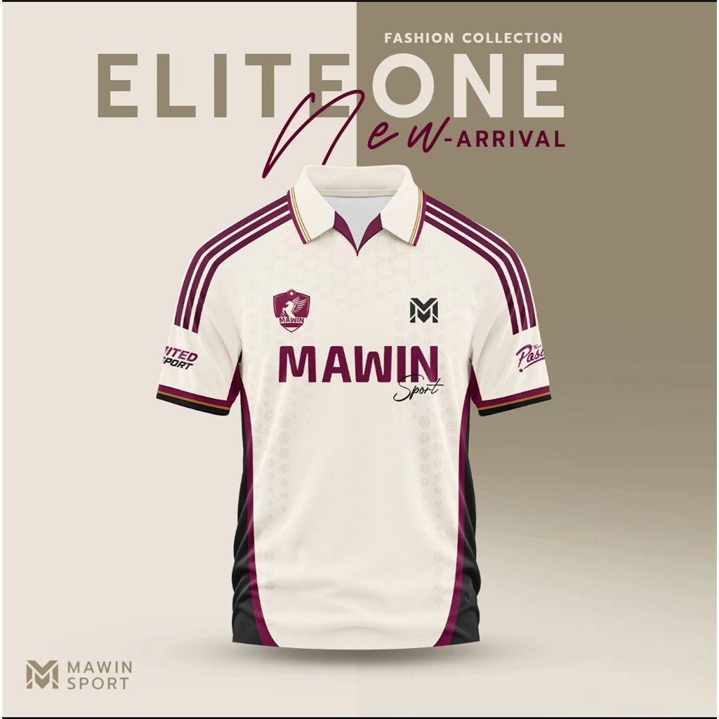 MAWIN เสื้อเชิ้ตสีกรมท่าพิมพ์ลาย ELITE ONE