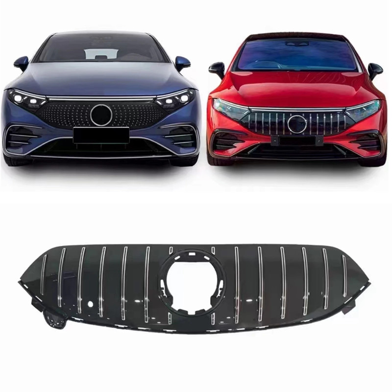 Car Front Grill Grille Upper Bumper Hood Mesh Grid For Mercedes-Benz W297 V297 EQS450 EQS580 2022 2