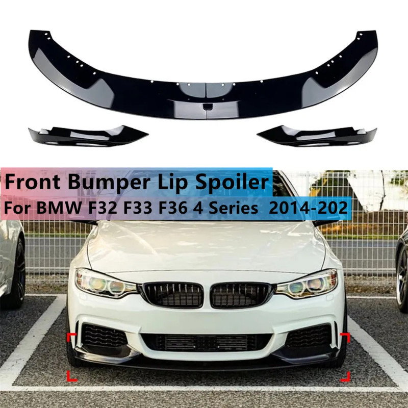 For BMW F32 F33 F36 4 Series 420i 425i 430i 440i M440i 2014-2020 Car Front Bumper Lip Spoiler Split