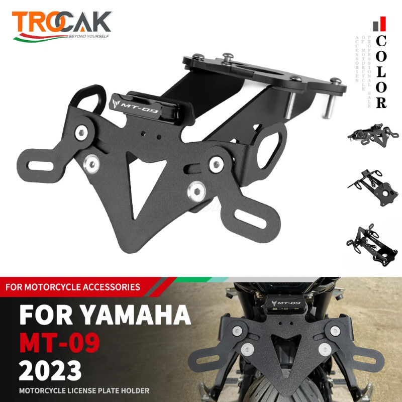 For YAMAHA MT-09/SP MT09 2023 License Plate Holder LED Light Motorcycle  Accessories Tail Tidy Rear