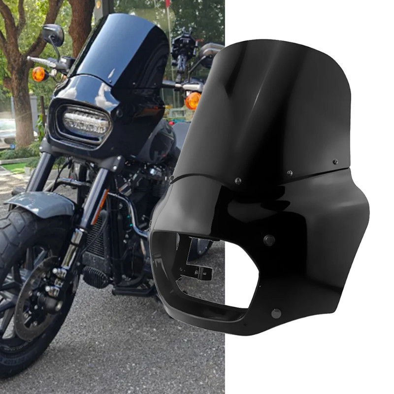 Motorcycle Front Headlamp Cowl Headlight Fairing Cover For Harley Softail Fat Bob FXFB FXFBS 15inch