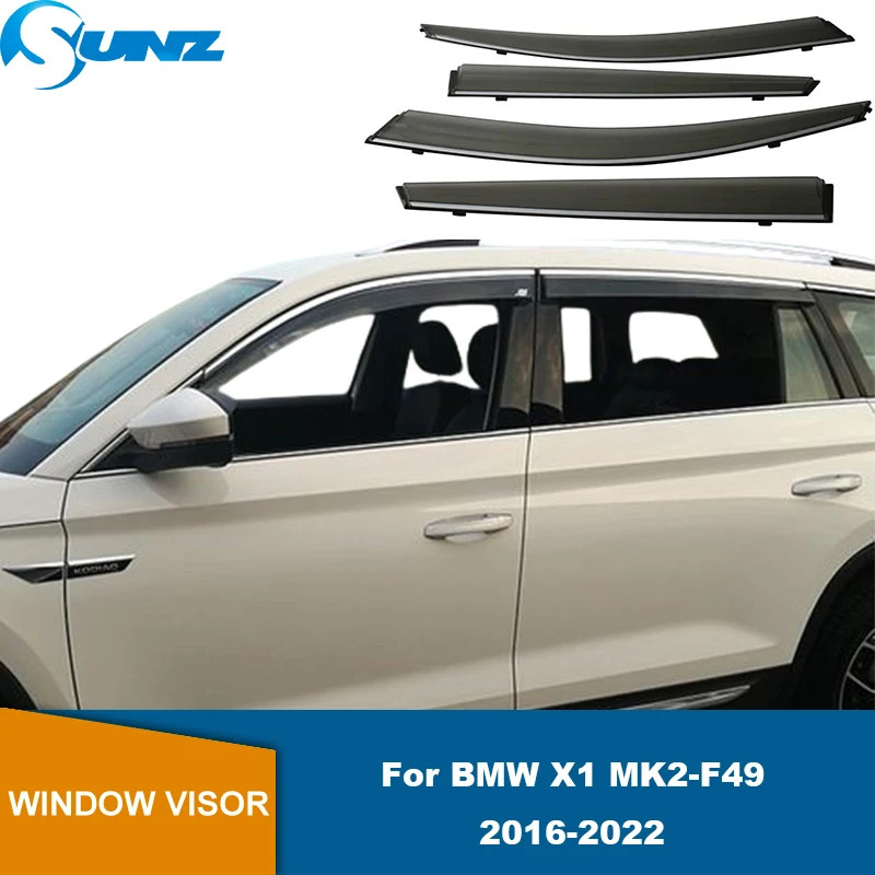 Side Window Deflectors For BMW X1 MK2-F48 F49 2016 2017 2018 2019 2020 2021 2022 Sun Rain Guard Doo