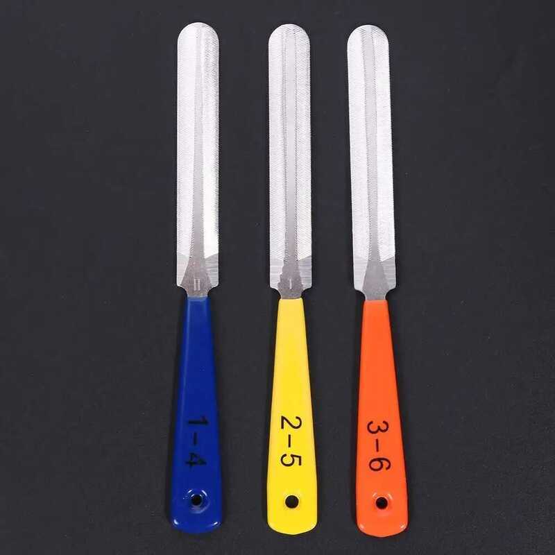 C 3Pcs/Set Guitar Nut Groove Grinding File Diamond Fret Crowning File Luthier Repair Tools Musical