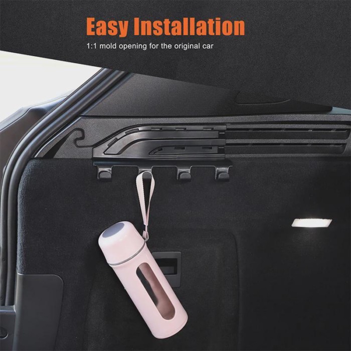 For BMW X5 G05 2019+ Car Trunk Sunshade Slot Hooks ABS Plastic Black Interior Modification Accessor