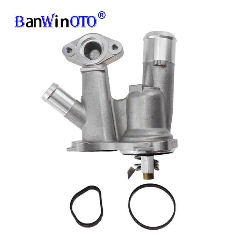 BM5G-9K478-AB Aluminum Engine Coolant Thermostat with Housing Fit For Ford Fusion Escape Fiesta Tra