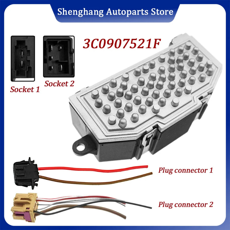3C0907521F Blower Motor Resistor 3C0907521G 3C0907521D For AUDI A3 Q3 Q7 TT VW Golf Jetta Passat Be