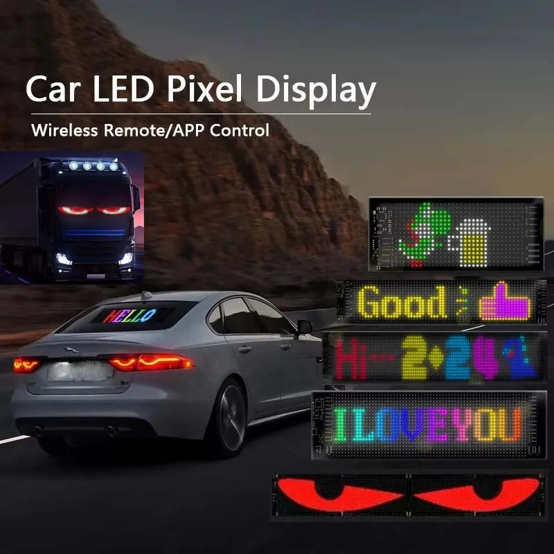 Truck Eyes LED Display RGB Matrix Pixel Panel Car Funny Eye DIY LED Matrix Pixel Light Panel Signs