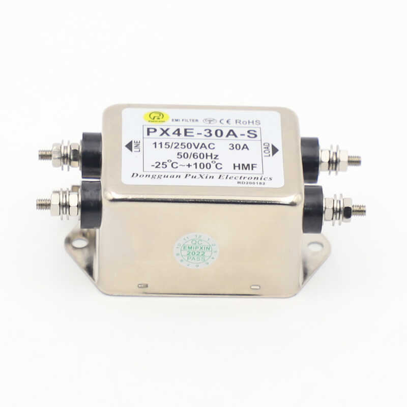 Puxin โรงงานเดิมกรอง 220V30A ตัวกรองไฟ PX4E-30AS ตัวกรองป้องกันการรบกวนส่วนประกอบความถี่