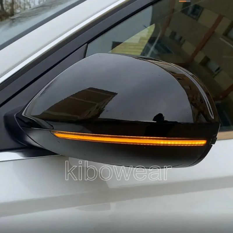 Kibowear for Audi A6 C7 S6 4G RS6 Dynamic Scroll LED flowing Turn Signal Side Mirror Lights Sequent