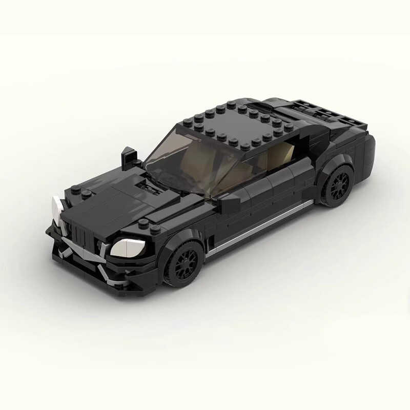 เข้ากันได้กับ Lego moc speed Series 8 Grid McBach S680 Black Samurai Building Blocks Racing Model