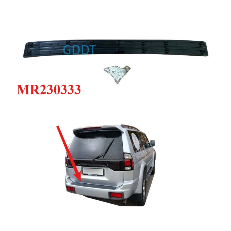 1 Piece Rear Bumper Step Plate for Pajero Sport K80 K90 Rear Bumper Hoids Down Strip for Bumper Pro