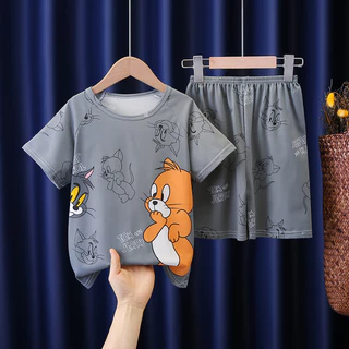 Eid Mubarak ชุดเด็กชายหรือหญิงแขนสั้นคอกลม Shin-Chan Loungewear เด็ก Modern Nightclothes สําหรับ 12 - 13 ปี