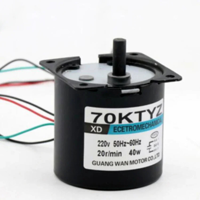 70KTYZ AC Motor 220V 2.5rpm-110rpm Micro Low Speed Machine 40W Permanent Magnet Synchronous Small M