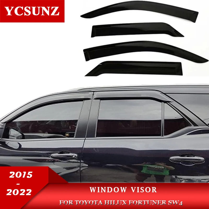Side Window Deflector For Toyota Hilux Fortuner sw4 2016 2017 2018 2019 2020 2021 2022 Window Sun R
