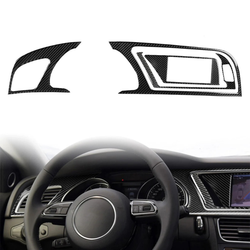 4Pcs Car Interior Instrument Panel Cluster Meter Dashboard Decoration Trim For Audi A5 RS5 S5 LHD O