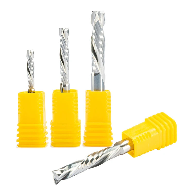10pcs Up Down Cut Two Flute AAA Solid Carbide CNC Endmill Compression Wood Tungsten End Milling Cut