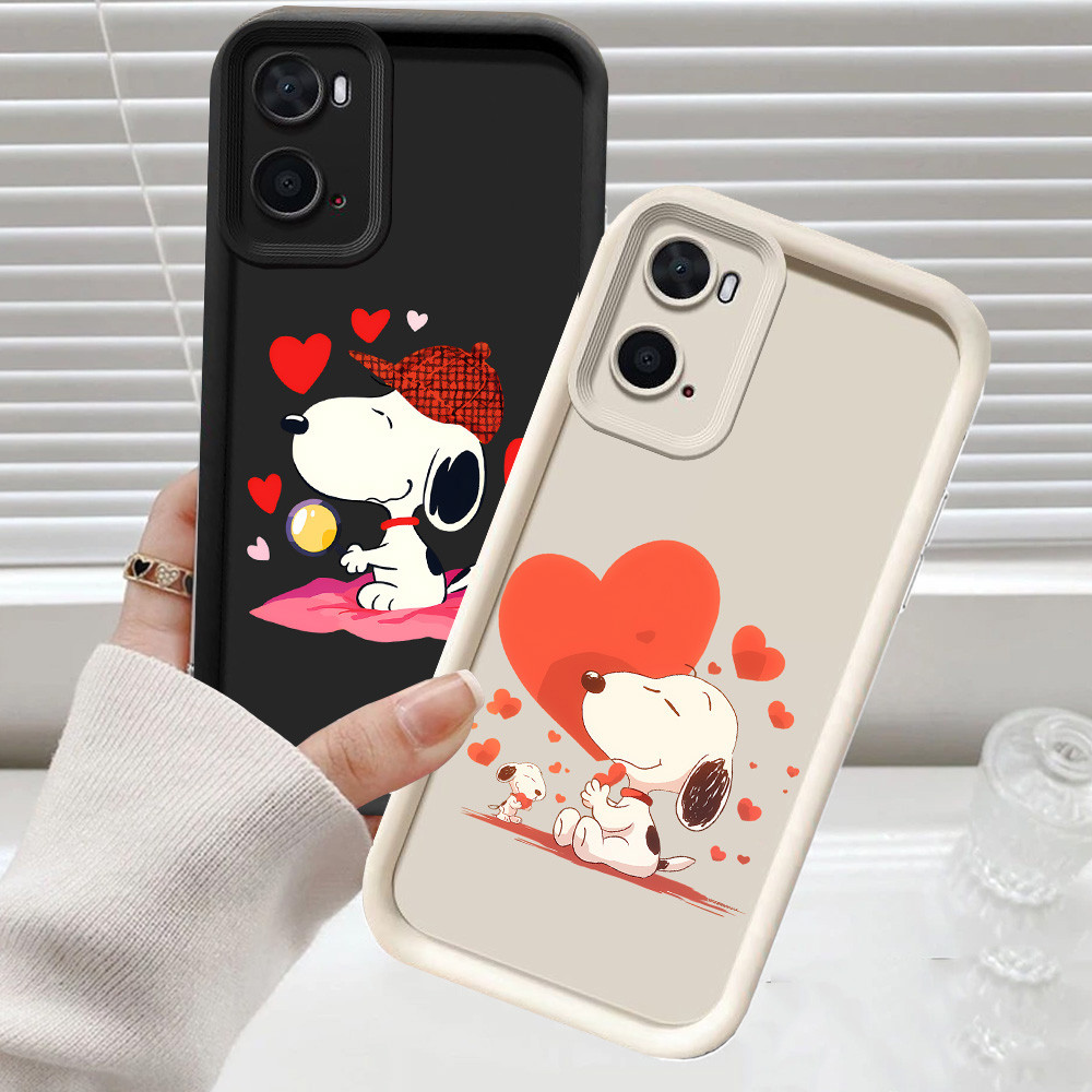CH37 Snoopy Love Soft Casing สําหรับ OPPO A77s A77 Realme C33 A96 9i เคสป้องกัน