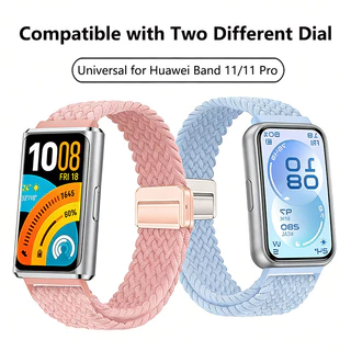 【สาย+เคส】สายไนลอนสำหรับ Huawei Band 11/11Pro สายรัดนาฬิกาแม่เหล็ก +PC กรณีปกป้องหน้าจอสำหรับ Huawei Band 11/11Proสายเคเบ