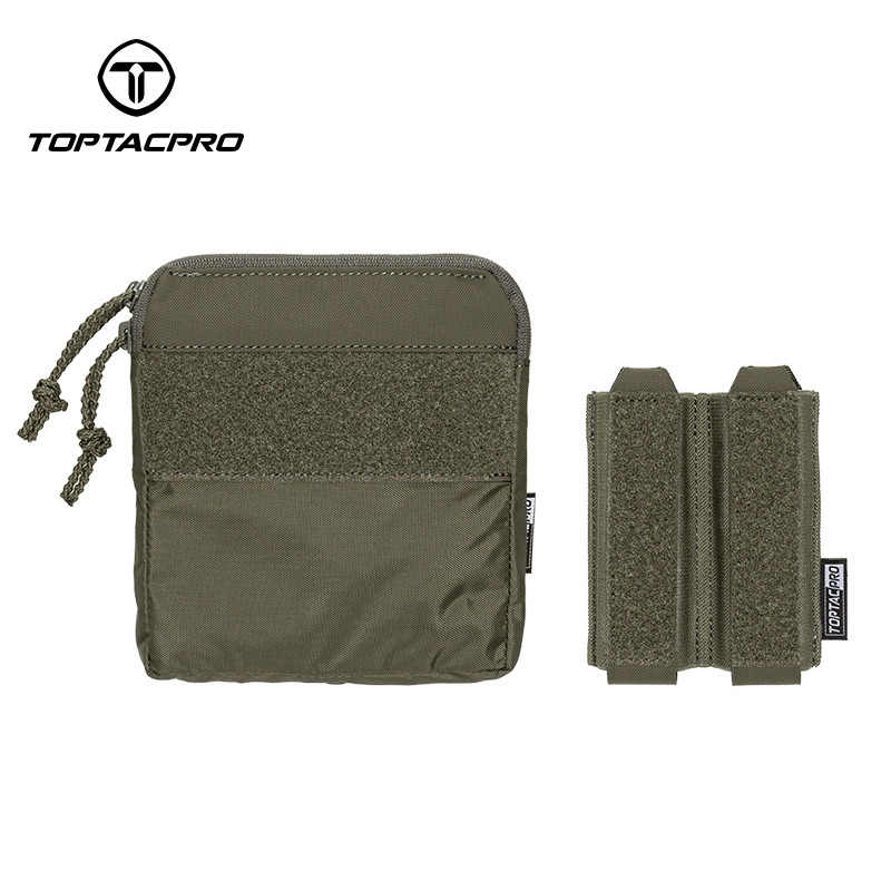 TOPTACPRO กลยุทธ์ถุงใส่ของครึ่งใบซองใส่แม็กกาซีนคู่ขนาด 9 มม. คอร์ดูร่าจิงโจ้ ชุดกลยุทธ์สุดเจ๋ง 8540