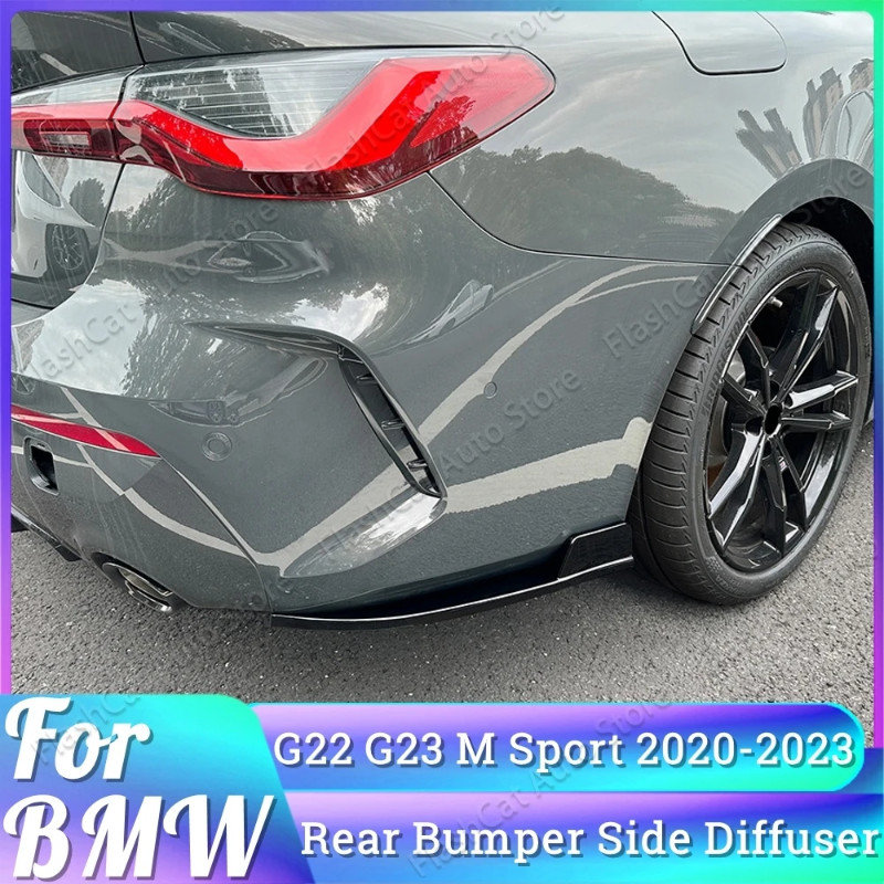 Rear Bumper Strip Lip Diffuser Splitter Spoiler Scratch Protector Side Skirt For BMW 4Series G22 G2