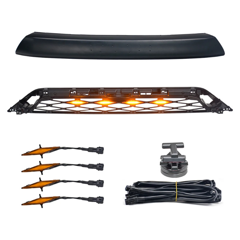 Modified For 4Runner Racing Grill For 4Runner 4 Runner 2021 Front Bumper Grille Mesh Front Grills G