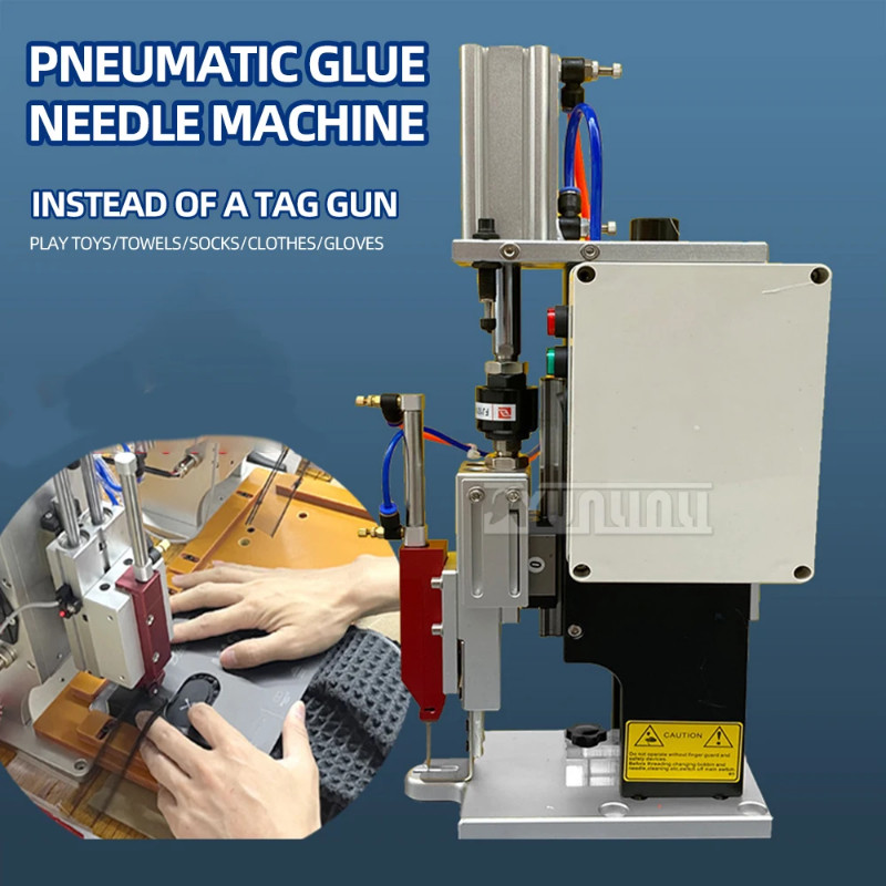 Pneumatic glue needle machine fast and labor-saving fixing paper card hanging tag nail marking mach