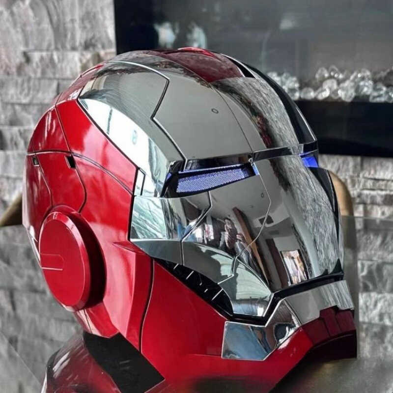 Can Headgear Iron Man Jia Children Wear Davis Adult Full Face Electric Helmet Mask Iron Man