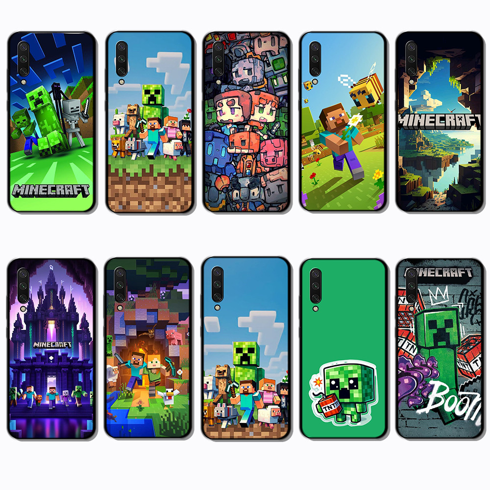 สําหรับ Xiaomi cc9e A3 9 11 lite เกม Minecraft เคสโทรศัพท์โปร่งใสแบบนุ่ม