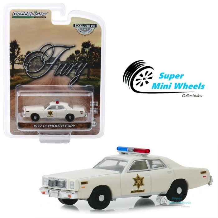 Greenlight Greenlight 1/64 Plymouth Fury โลหะผสมรถตํารวจตระเวนรถรุ่น Plymouth Fury