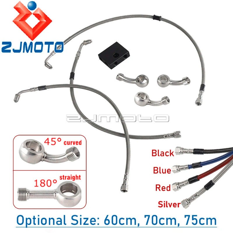 Front Brake Line W/ ABS & Dual-Disc Controller Cylinder Banjo For Harley XL1200CX Roadster Sportste