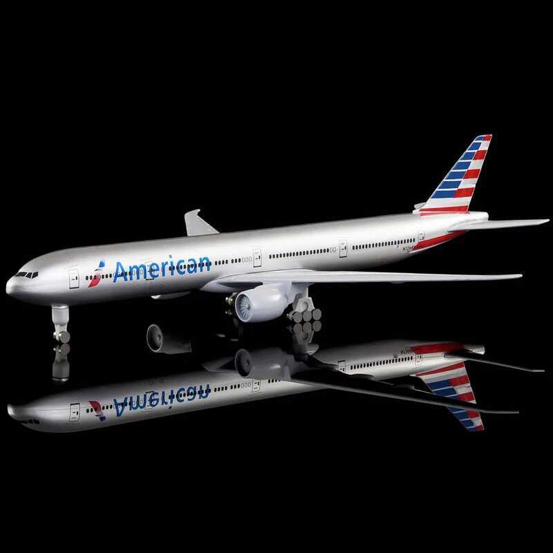 C 20Cm Child Toy Plane Model Kit American B777 Diecast Alloy Airplane Model With Stand For Boys' To