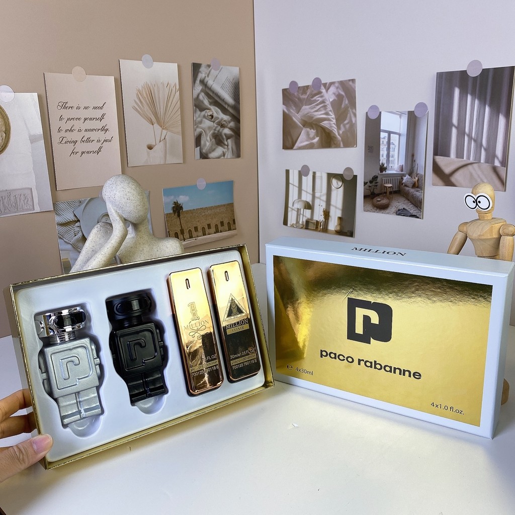 สไตล์ใหม่ สไตล์ใหม่ 65608966Paco Machine Million Mens Perfume Medium Sample 30ml ชุดสี่ชิ้น 579921Pa
