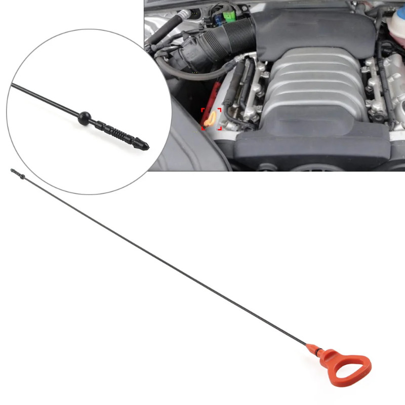 756mm Car 3.0L Engine Oil Dipstick For Audi A4 2002-2005 For Audi A6 2002 2003 2004 06C115611K