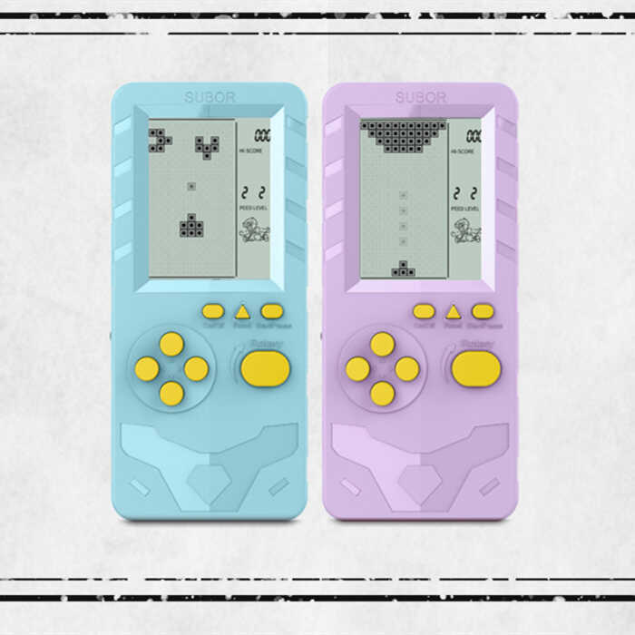 Xiaobawang S36 เกมคอนโซลมือถือ 14 ซม. Tetris Touring คอนโซลหน้าจอขนาดใหญ่การศึกษาสําหรับเด็ก