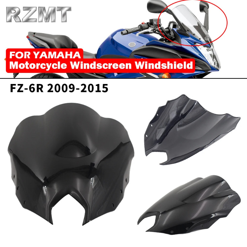For Yamaha FZ6R FZ-6R FZ 6R 2009-2015 Windscreen Windshield Shielda Double Bubble Wind Deflector Mo