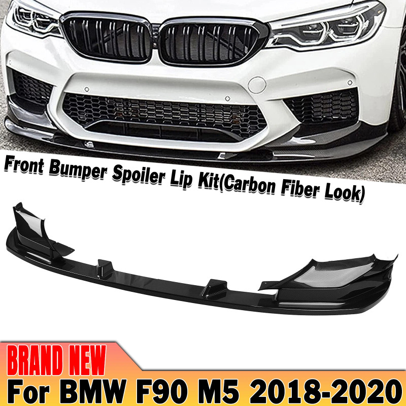 Car Front Bumper Spoiler Lip Lower Guard Plate Splitter Auto Accessories For BMW F90 M5 Competition