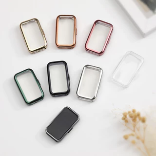 สายแม่เหล็กกรณี TPU for Huawei Band 11 11 Pro 10 9 8 NFC แถบโลหะสแตนเลสปกป้องหน้าจอ อุปกรณ์เสริม for Huawei Band NFC