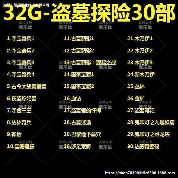 เหมาะสําหรับ Treasure Hunting USB Video U HD Movie Car Flash Drive Tomb Robbber Explore Car mp4 Adve