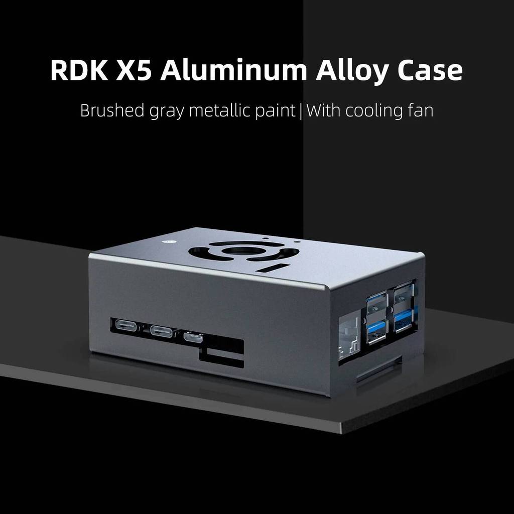 RDK X5 หุ่นยนต์พัฒนาคณะกรรมการกรณีเปลือกอลูมิเนียมหลักแชสซีควบคุมด้วยพัดลมระบายความร้อนป้องกันสนับสน