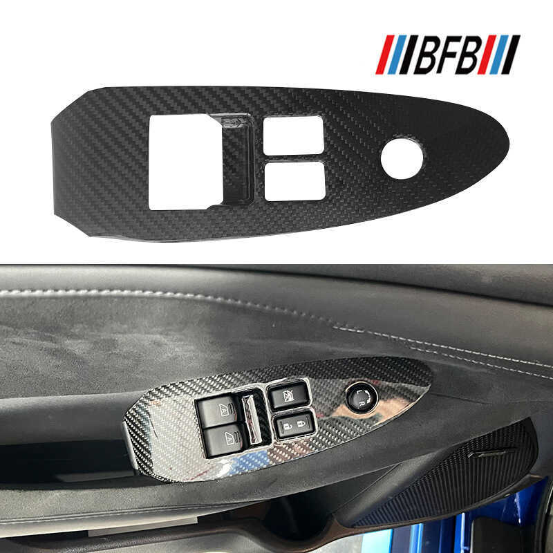 เหมาะสําหรับ Nissan Nissan Z Rz34 4Z คาร์บอนไฟเบอร์แห้งภายในคาร์บอนไฟเบอร์จริงแผงประตูด้านหน้า