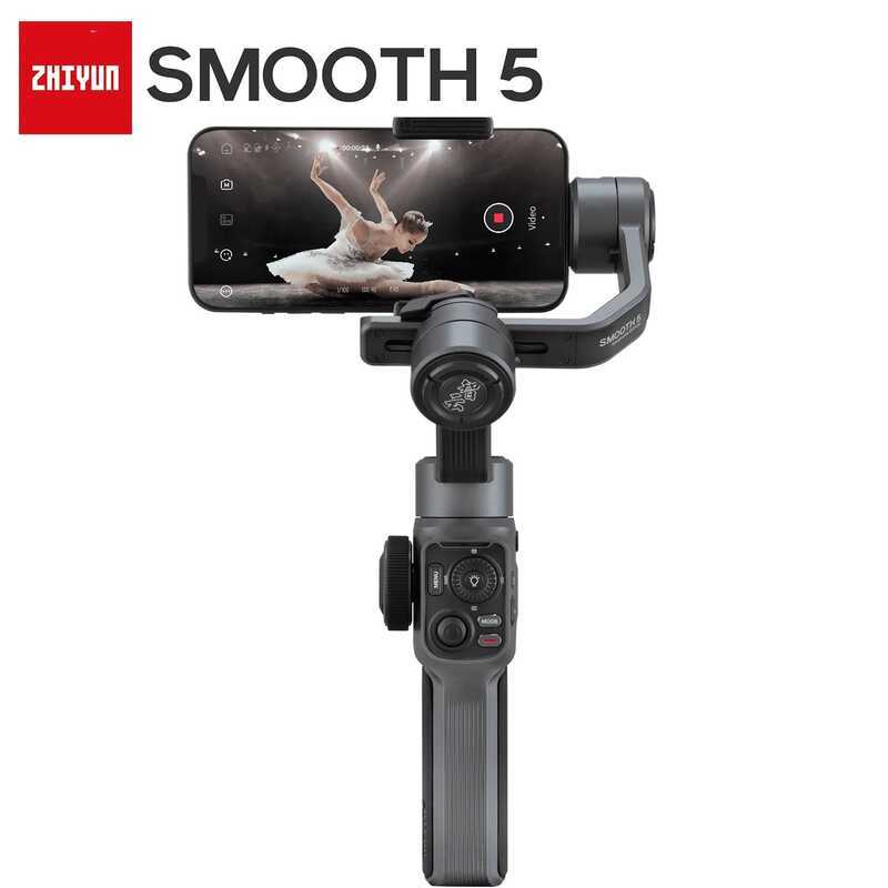 ZHIYUN ZHIYUN smooth5 โทรศัพท์มือถือ Stabilizer สามแกน Gimbal ติดตามอุปกรณ์ Anti-Shaking มือถือยิงมื