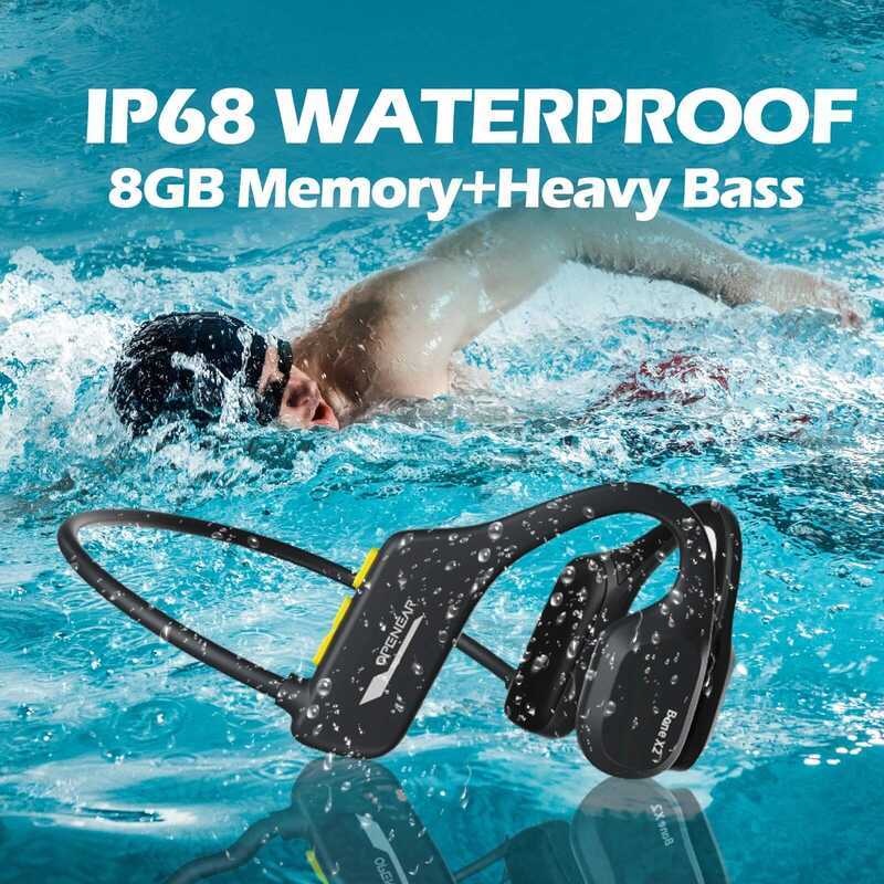 ว่ายน้ํา IP68 กันน้ํา Bone Conduction ชุดหูฟังเปิดไร้สาย BT 5.2 หูฟังเกี่ยวหูกีฬา