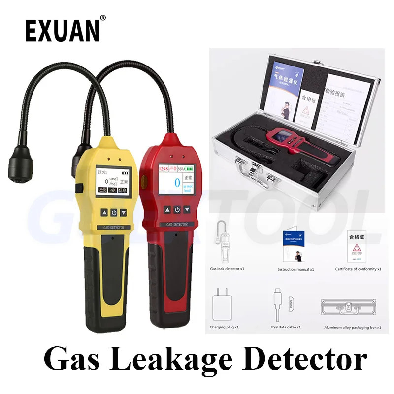 Natural Gas Leakage Detector Portable Gas Detector Flexible Probe Anti Skid Rubber IP65 For Industr