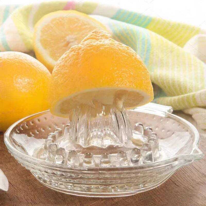 C High-Quality Manual Juicer For Lemons And Oranges-Lead-Free Glass Manual Juicer For Freshly Squee