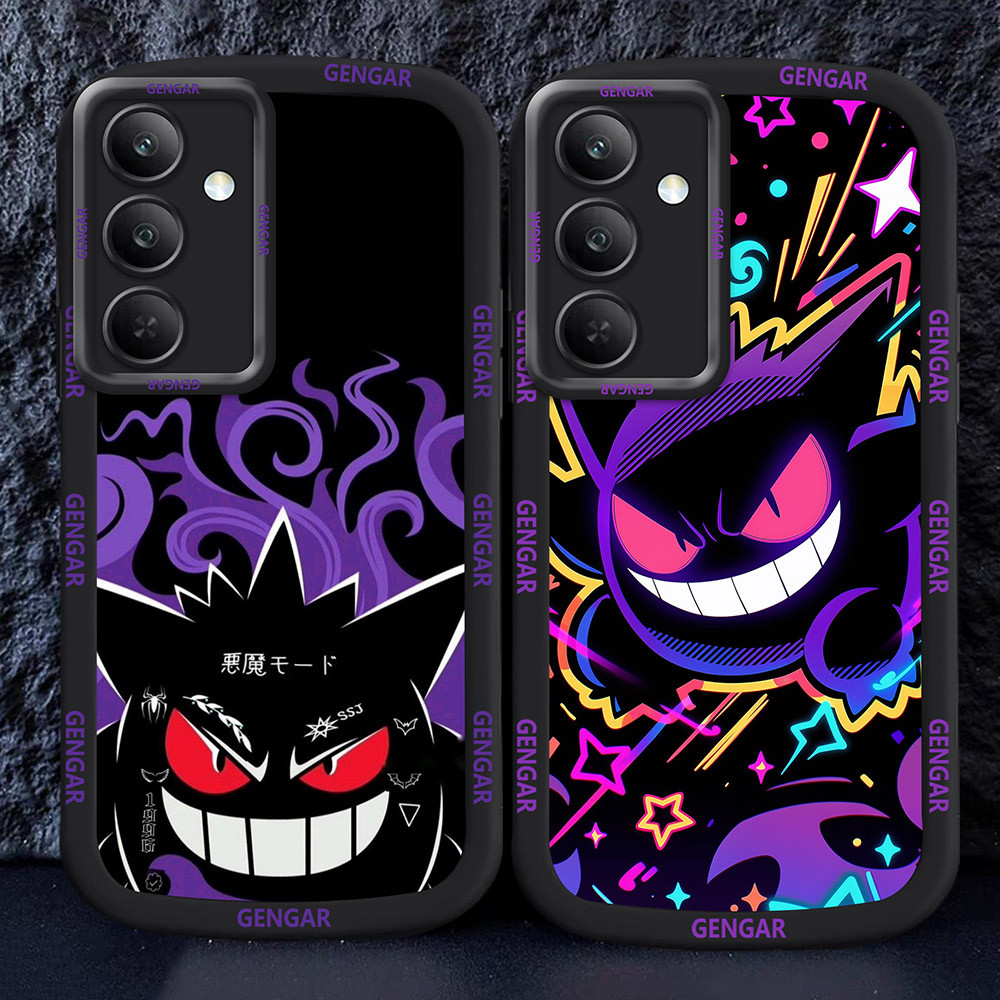 อ่อนนุ่มเคสโทรศัพท์หรับ Samsung A25 S24 S22 A36 A56 S25 Ultra Plus 5G M18 Pokemon Gengar