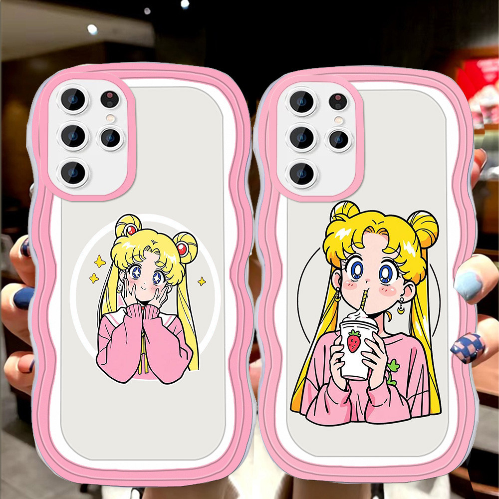 S-29 ปลอกเซเลอร์มูนสําหรับ Samsung S22 S25 S21 S20 Plus Ultra FE TPU โปร่งใส