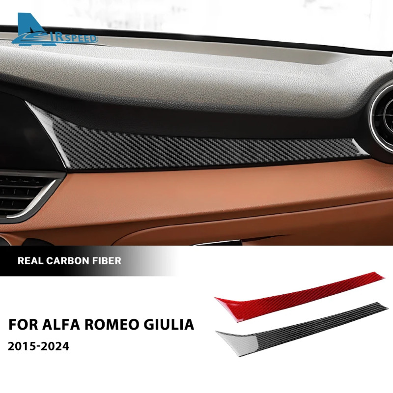 Real Soft Carbon Fiber Sticker For Alfa Romeo Giulia 952 2015-2020 2021 2022 2023 2024 LHD RHD Car