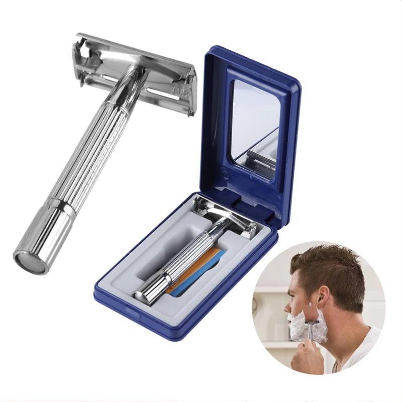 เครื่องโกนหนวด Classic Mens Safety Razor T-type Razor สําหรับผู้ชาย