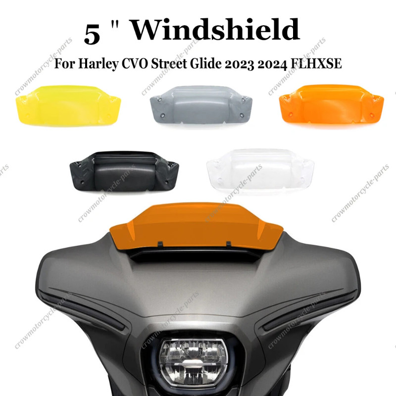 NEW Motorcycle Accessories Street Sliding With 5-Inch Front Windshield For Harley CVO Street Glide